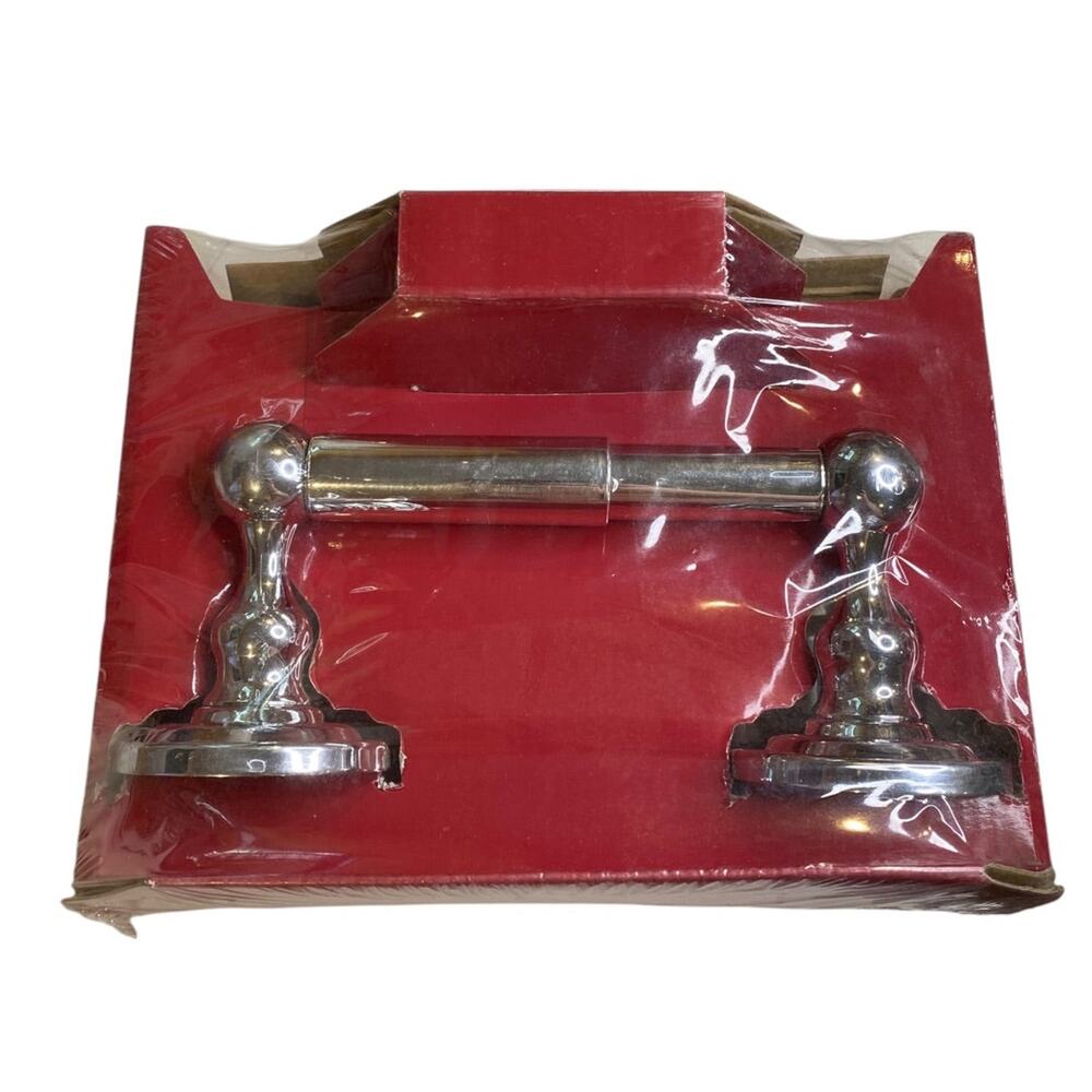 Wall Mounted Chrome Toilet Paper Holder Spring 8.5" New Sealed